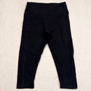 Ewedoos‎ Pants Leggings Capri Black High Waisted Yoga Gym Pockets Size Medium